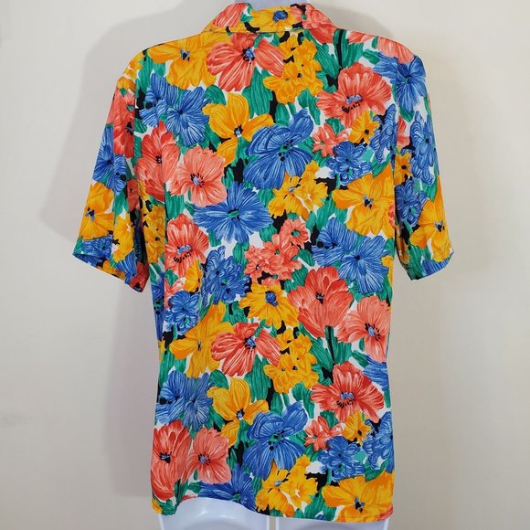 Vintage Women's Small Christie & Jill Floral Hawaiian Shirt - Picture 4 of 6